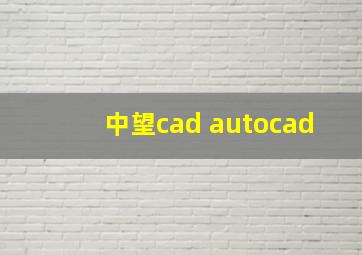 中望cad autocad